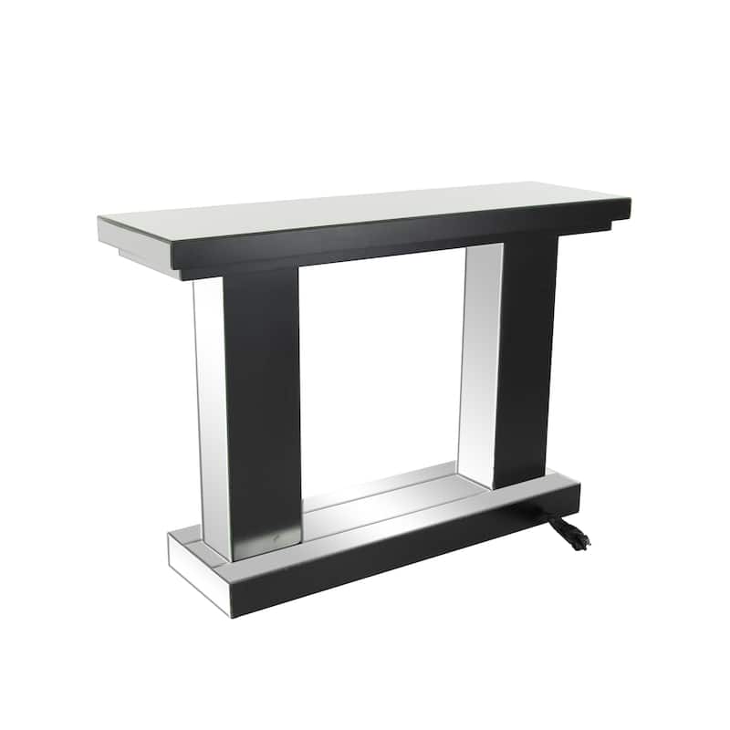 Wooden Mirrored Console Table - Silver - Roche River Decor