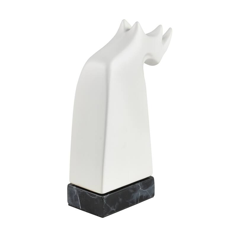 Elk Home Serengeti Matte White Earthenware Sculpture