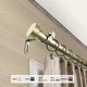 preview thumbnail 3 of 5, InStyleDesign Beret 1 inch Diameter Adjustable Curtain Rod 120 to 170 inches - Light gold