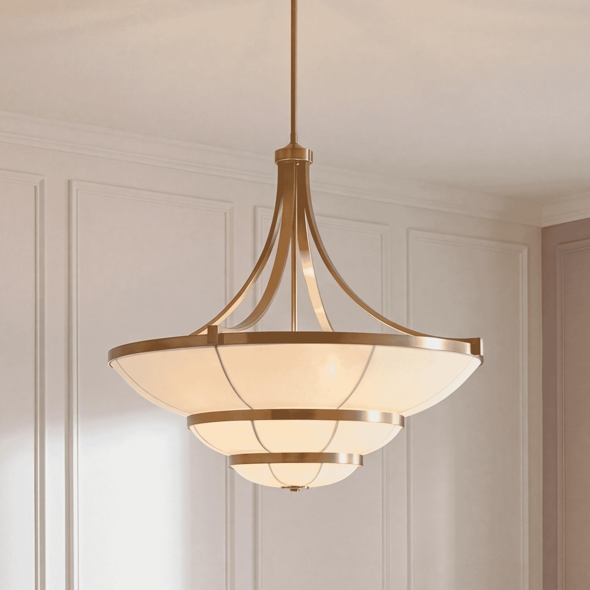 Constantine 4-Light Chandelier in Warm Brass