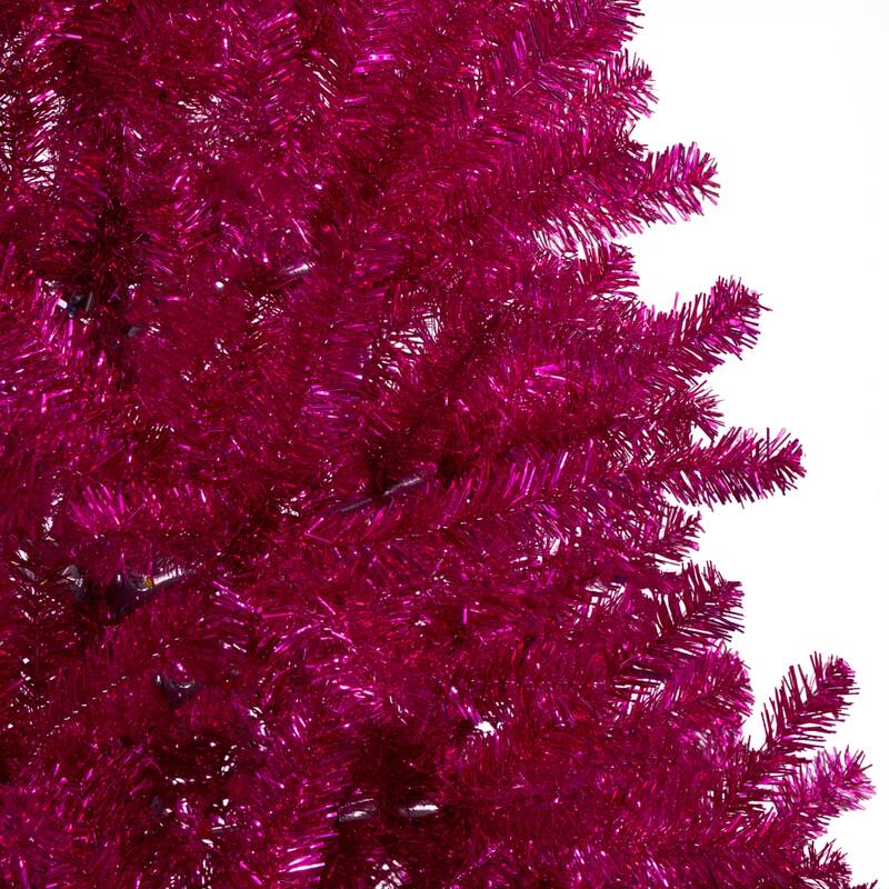 7' Metallic Artificial Tinsel Christmas Tree - Unlit