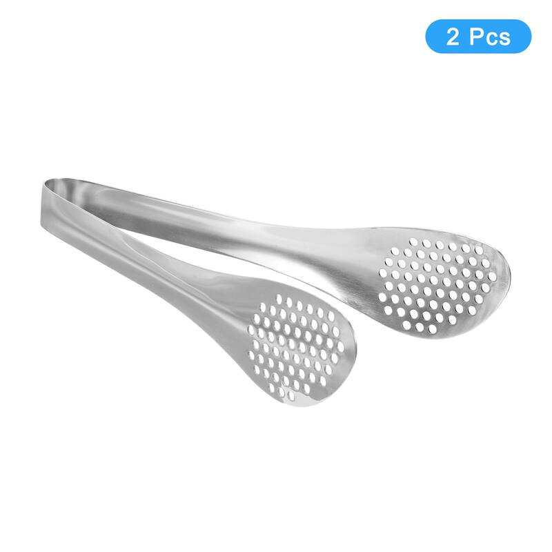 Serving Tongs, 2pcs Stainless Steel Ice Tongs, Mini Sugar Tongs Silver