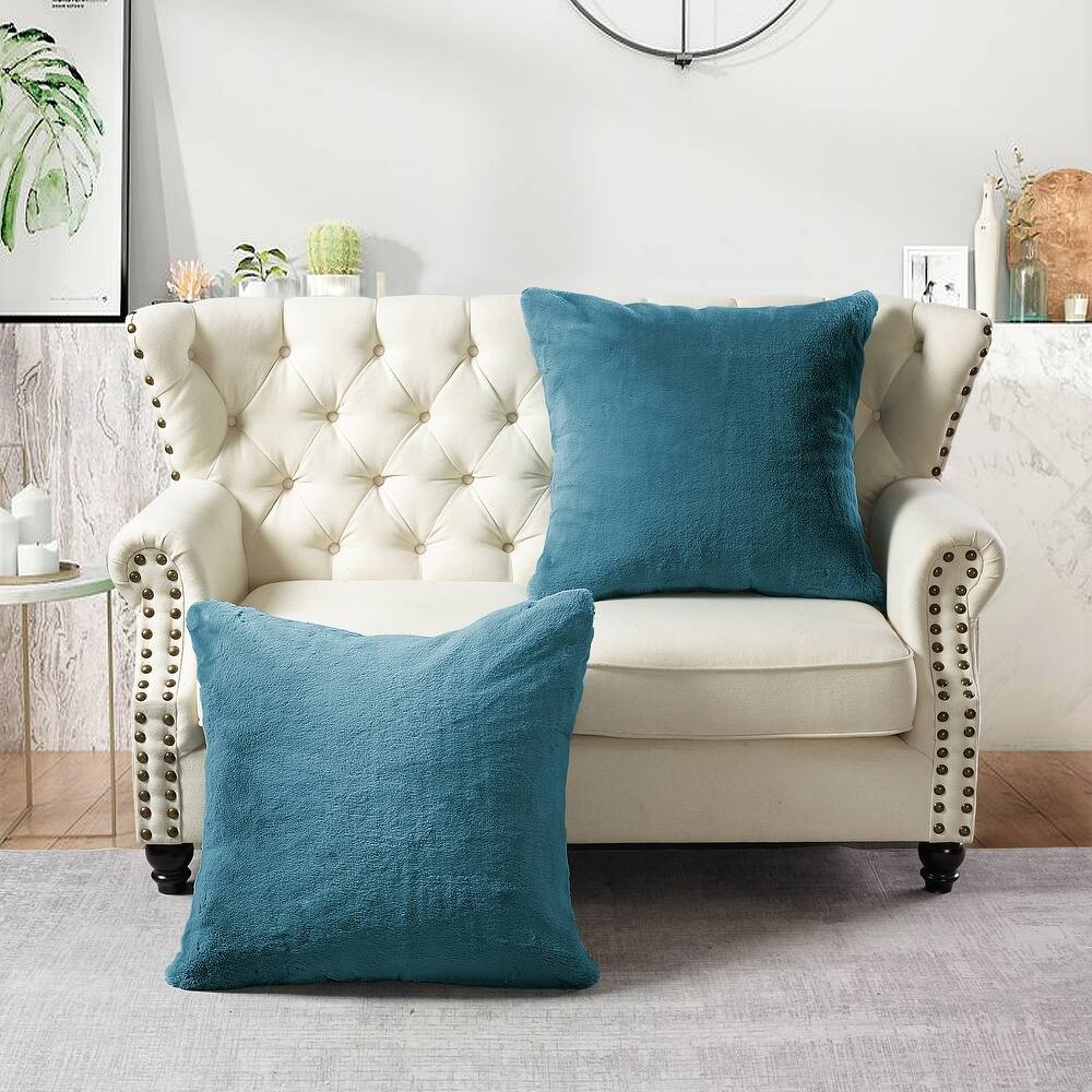 Serenta Heavy Fauxfur Pillow Shell 2 PC Set, NO INSERT