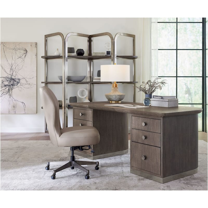 Hooker Furniture 6850-10445 Modern Mood 78" Wide 3 Shelf Metal and
