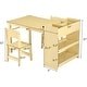 preview thumbnail 9 of 11, GIMMYFIVE Kids Art Table with 2 Chairs
