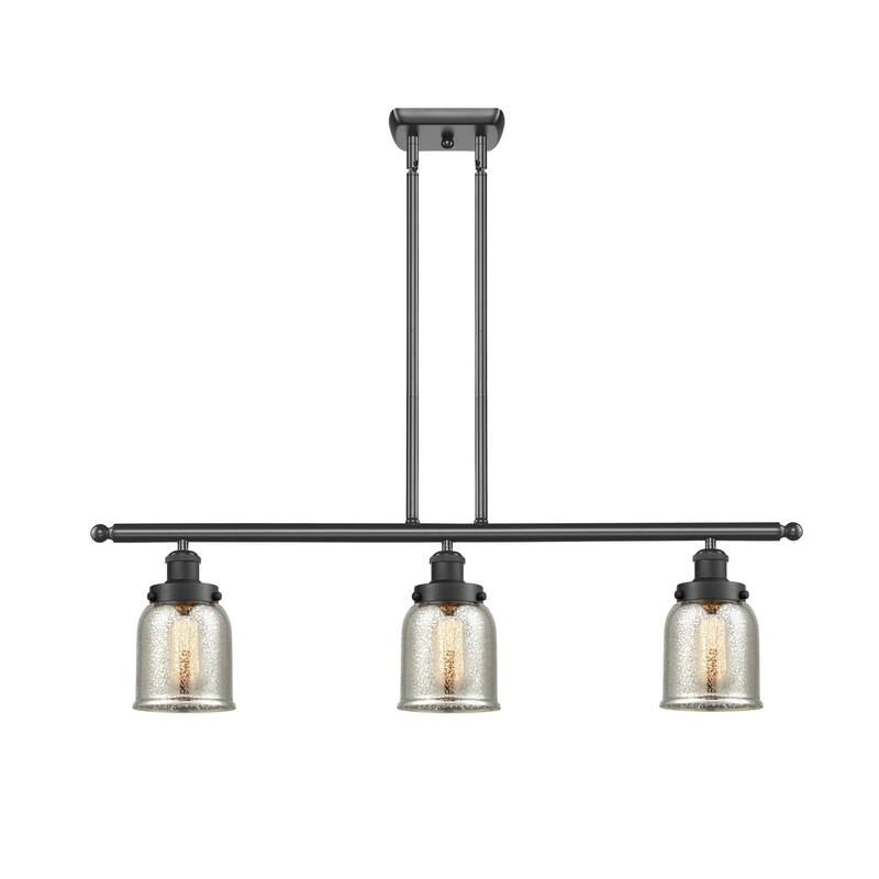 Innovations Lighting 916-3I-10-36 Bell Linear Bell 3 Light 36" Wide - Matte Black / Silver Plated Mercury