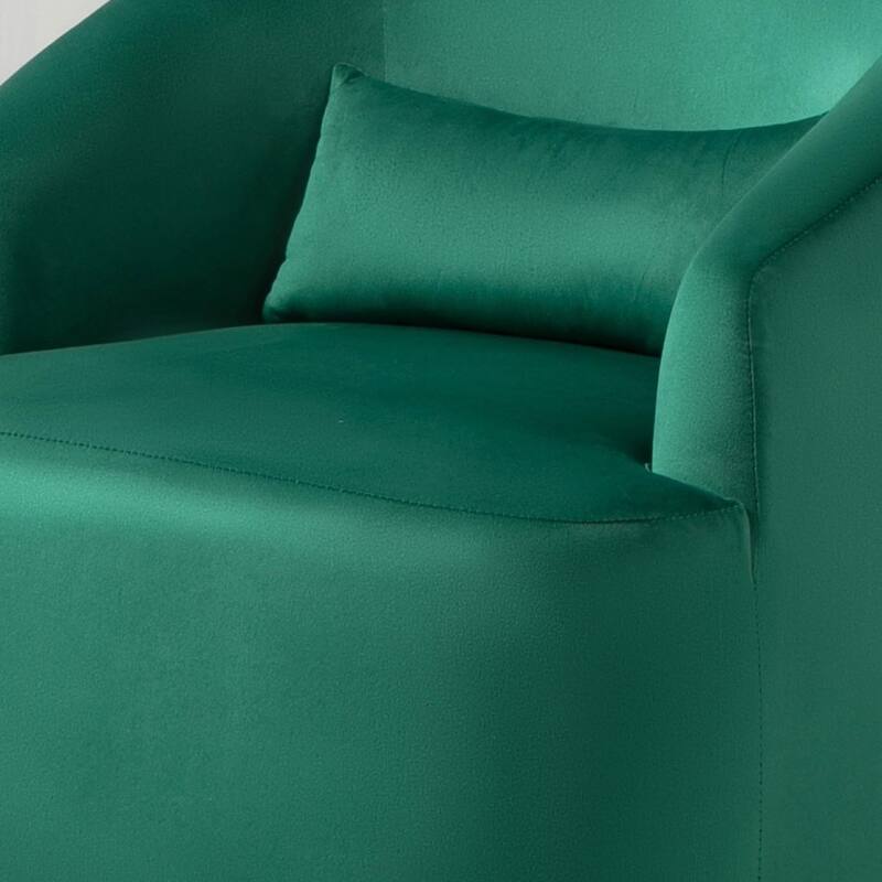 Accent Chair with Barrel-shaped Design and 360 Degree Swivel Feature