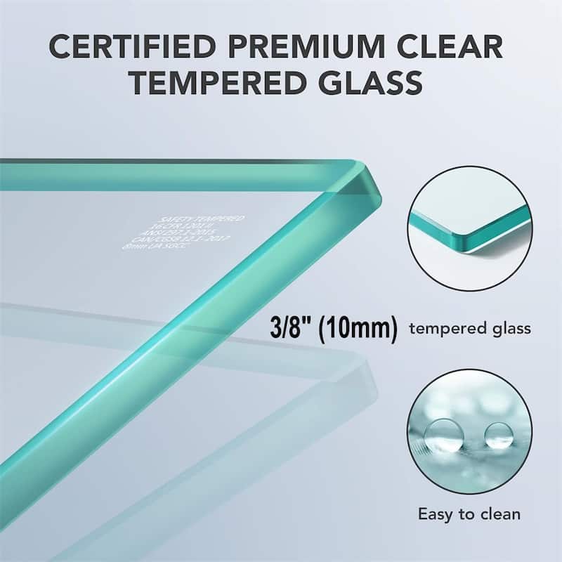 56"-60"W x 76"H Frameless Shower Door,Double Sliding Shower Door