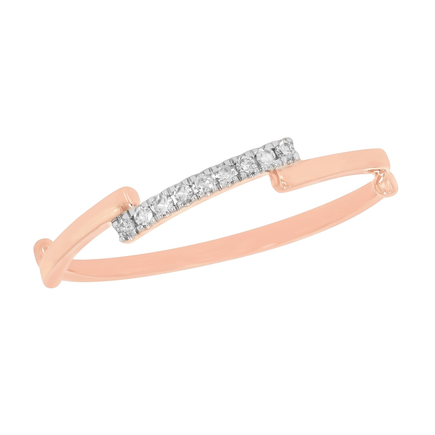 Prism Jewel 1.20MM 0.07CT G-H//I1 Natural Diamond Light Weight Fancy Ring