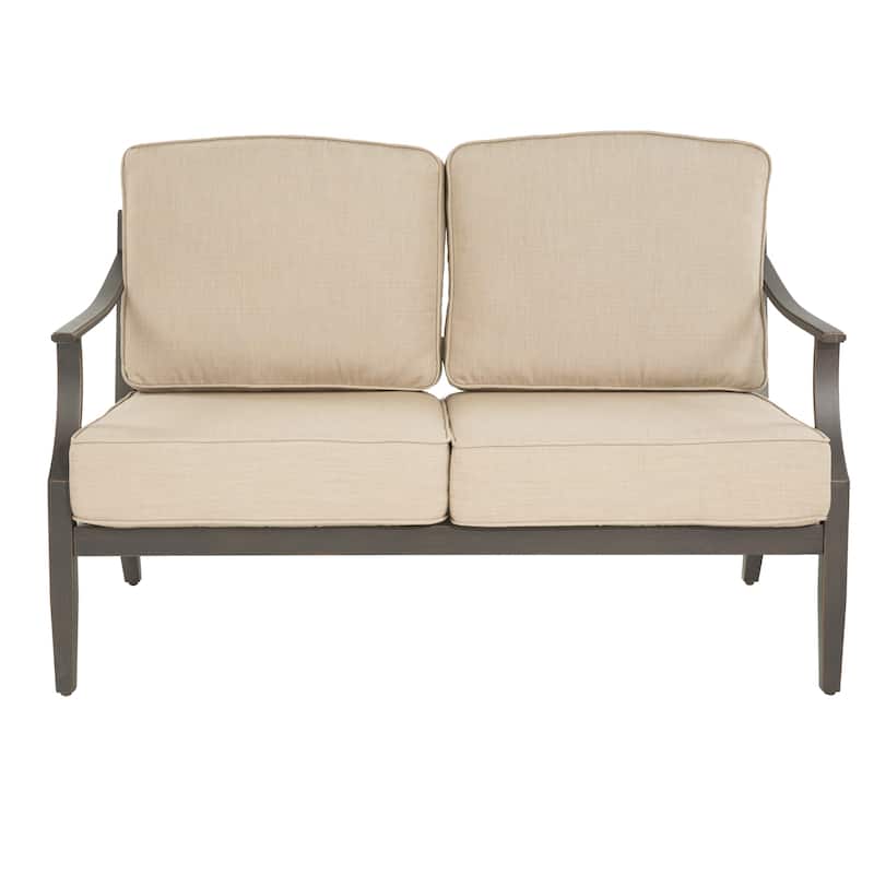 Patio Aluminum Lounge Sofa With Sunbrella Cushions