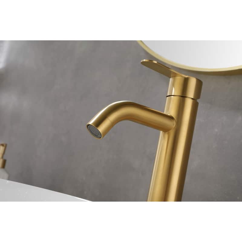 Modern Single Handle Bathroom Sink Faucet with Water Temperature and Flow Controls, Rust and Corrosion Resistant