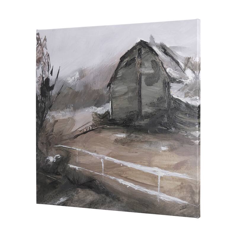 Late autumn in countryside I (44 x 44 ) Canvas Art Print