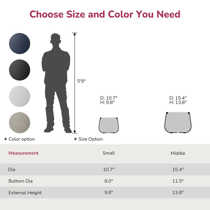 Upgraded Interior Concrete Round Planter with Draiange Holes