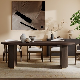 Christopher Knight Home - Eleanor Modern Style Oval Rubberwood Dining Table - 88" W x 40" D x 30" H