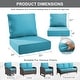 preview thumbnail 36 of 121, Gymojoy 24"x22"x6" Patio Thick Cushions & Pillows Set - Deep Seat Indoor/Outdoor Water & Fade Resistant