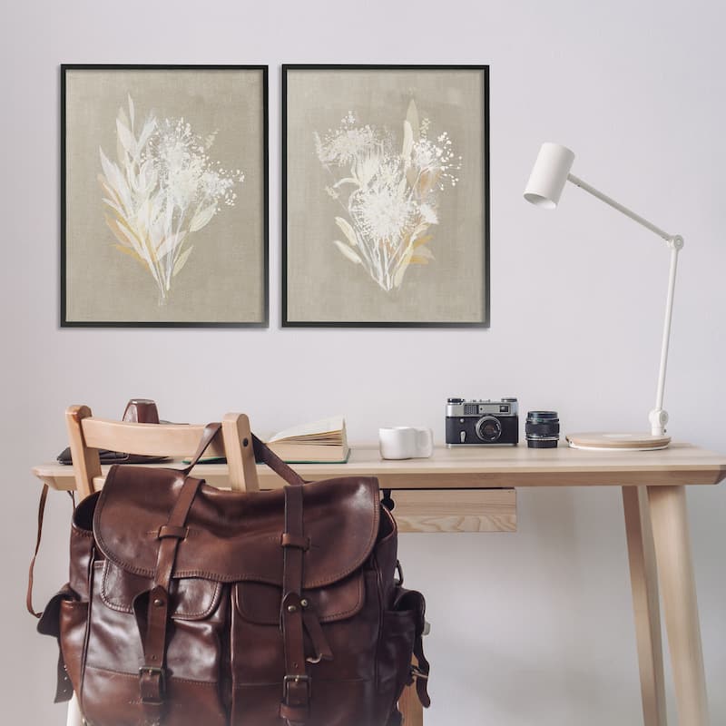 Stupell Natural Herb Impression Framed Giclee Art Design By Susan Jill (Set of 2)