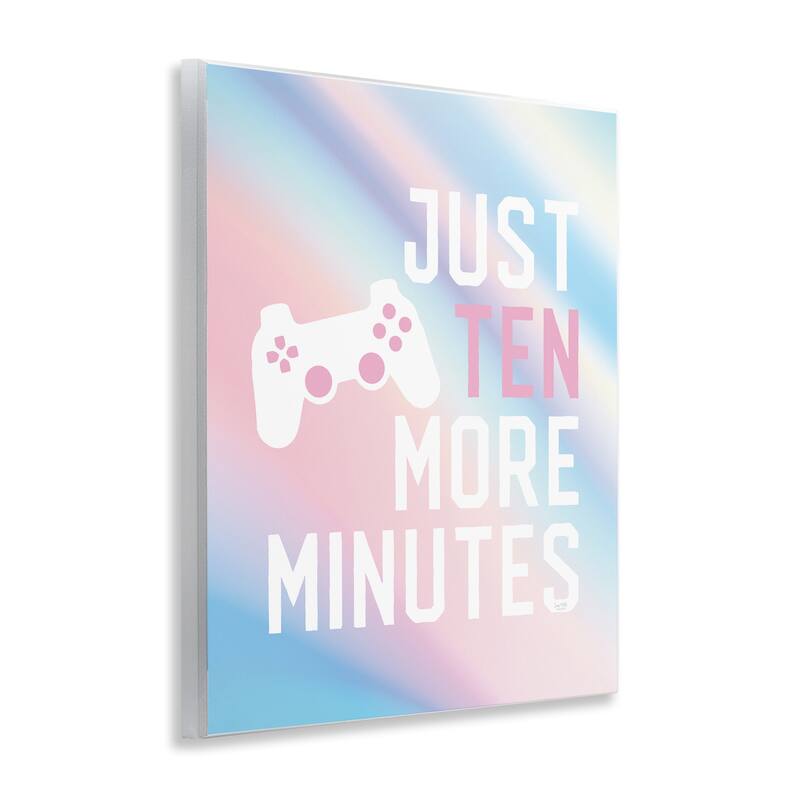 Stupell Pastel Ten More Minutes Gamer Wall Plaque Art Design By Lux + Me Designs