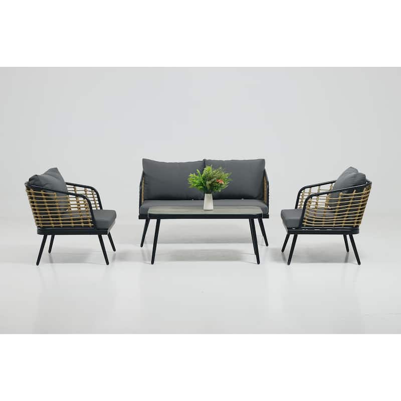 4 Pieces Outdoor Sofa Set