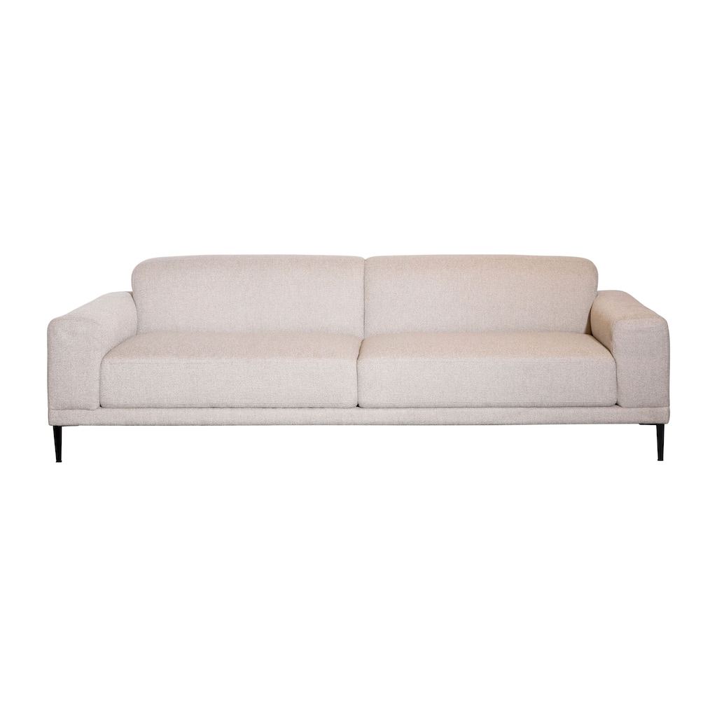 Amara 94-inch Width Modern Sofa with Boucle Upholstery, Natural White