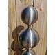 preview thumbnail 3 of 6, Jessie Stainless Steel and Black Floor Fountain - 12" x 52"