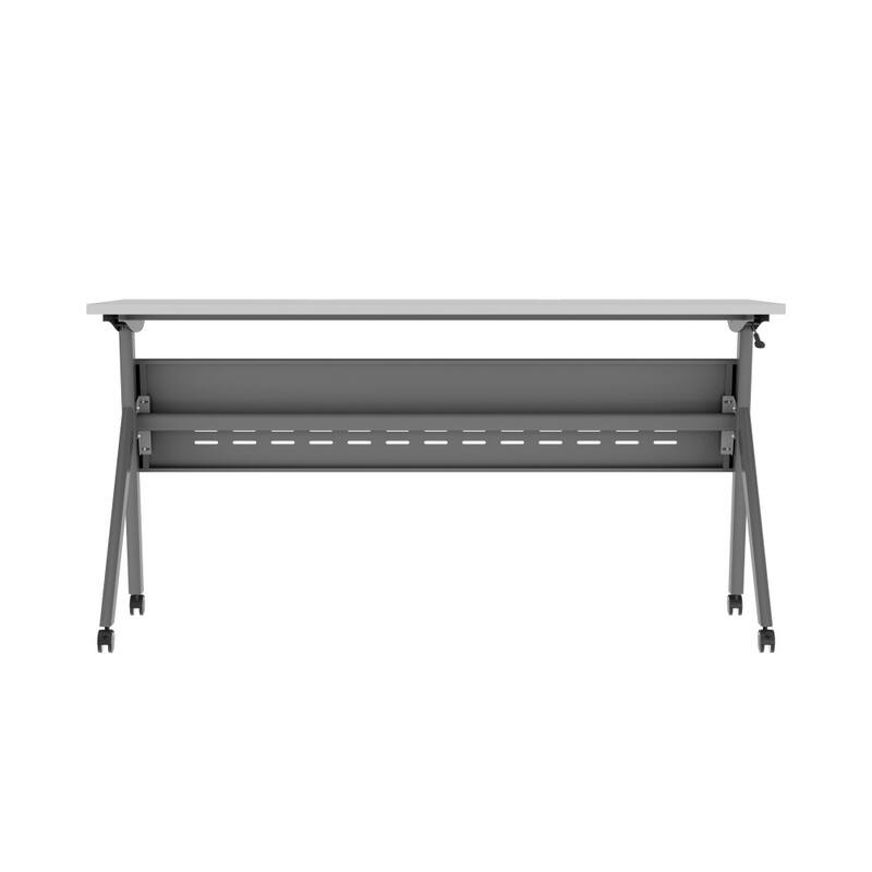Commercial Nesting Flip Training Table with Steel Frame and Y-Legs - 23.5"W x 60"D x 30"H