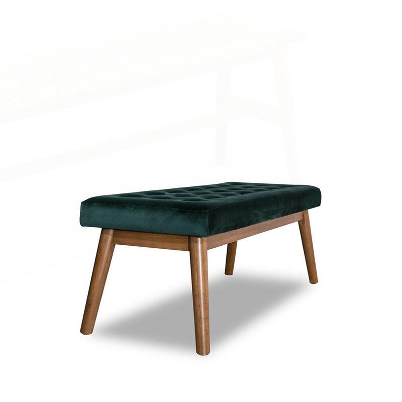 Luxurious Velvet Bench with Sturdy Wooden Construction for Ultimate Comfort