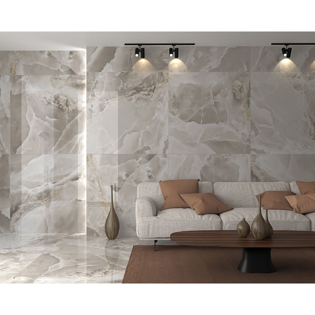 Industry Tile 24x48 Onyx Topaz polished porcelain tile
