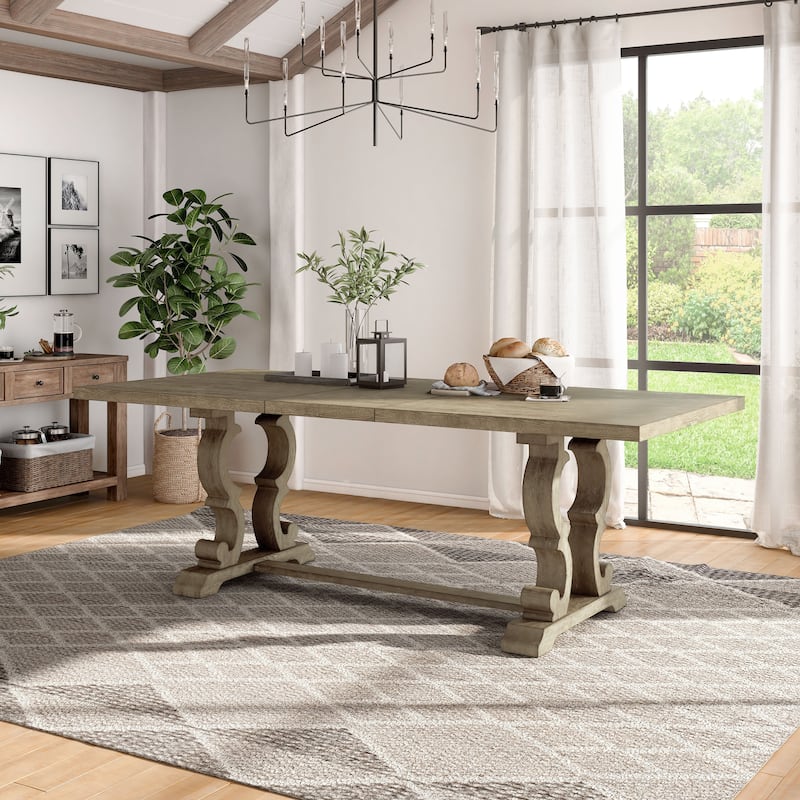The Gray Barn Windswept Rustic 90-inch Wood Expandable Dining Table