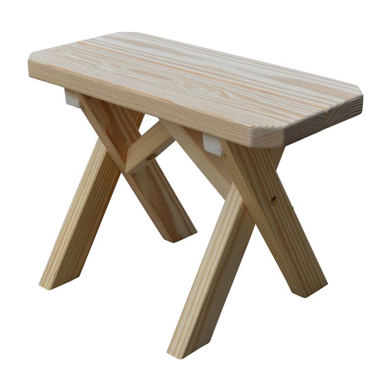 Pine 2' Crossleg Bench - Unfinished