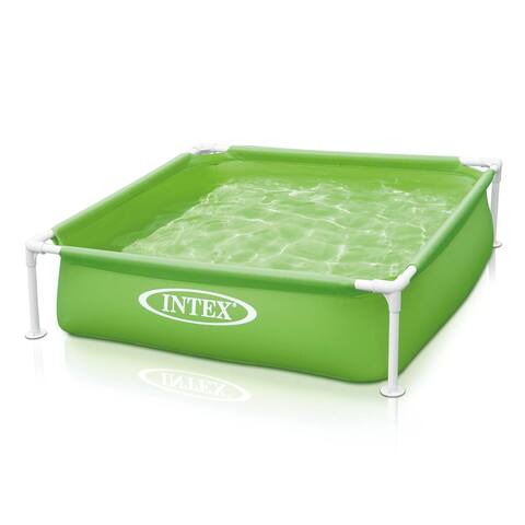 Intex 48x12 Inch Mini Framed Beginner Outdoor Kiddie Swimming Pool, Color Varies - 10