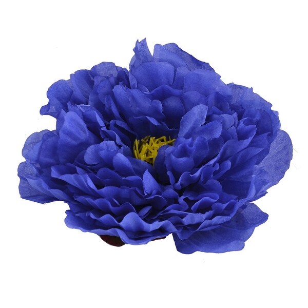 Household Fabric Artificial Peony Flower Head DIY Handmade Petal Decoration Blue