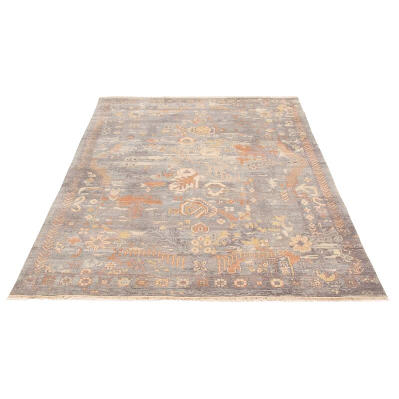 ECARPETGALLERY Hand-knotted Jules Serapi Grey Wool Rug - 7'10 x 9'9