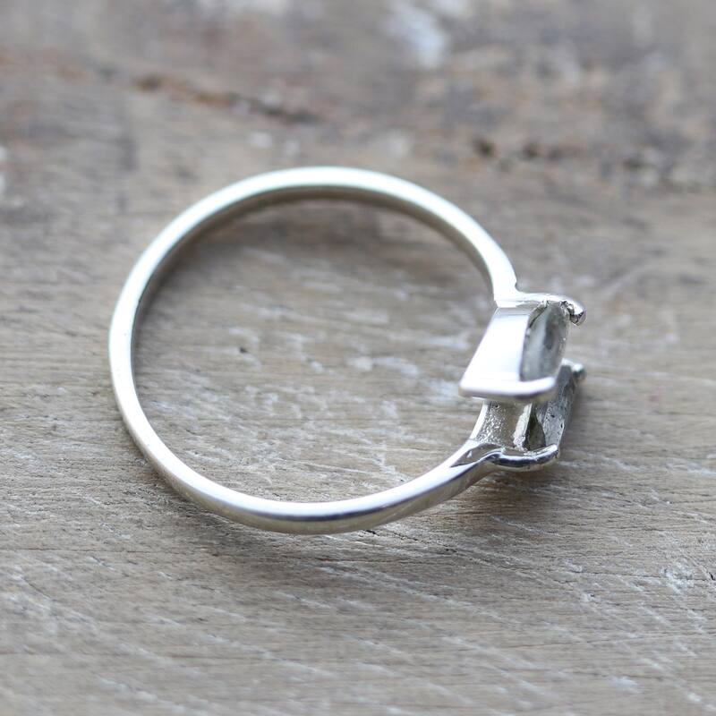 Novica Handmade Wrapped In Harmony Rainbow Moonstone Band Ring