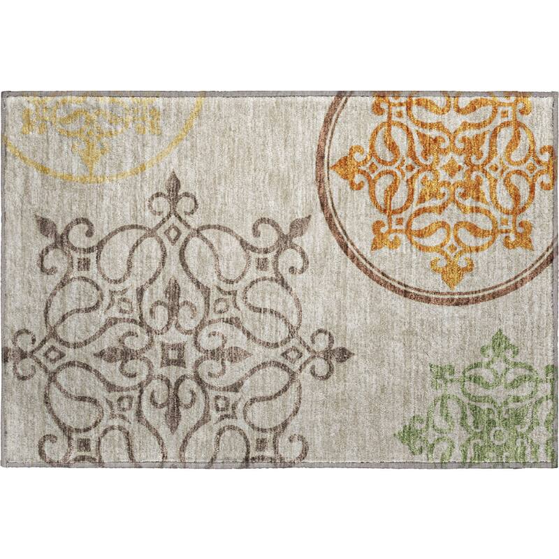 Premium Washable Super Soft Transitional Scroll Mayfield Rug