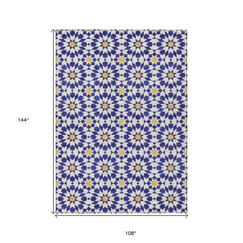 HomeRoots Floral Medallion Transitional Rectangle Outdoor Rug
