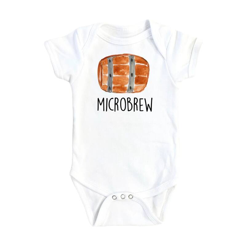 Microbrew Beer - Baby Boy Girl Clothes Infant Bodysuit Funny Cute Newborn - Natural - Newborn