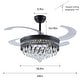 preview thumbnail 20 of 62, 48-Inch Crystal Fandelier with 4 Retractable Blades, Dimmable LED, App and Remote Control - 48 Inches