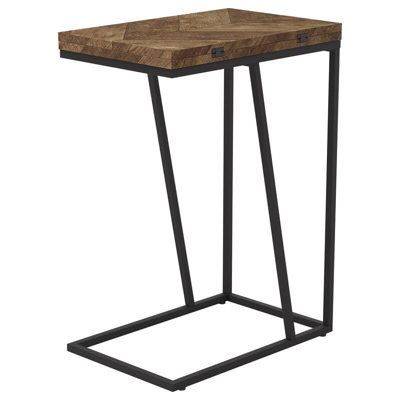 Carly Expandable Engineered Wood C-Shaped Side Table