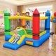 preview thumbnail 4 of 8, Gymax Inflatable Bounce House w/Slide & Large Jumping Area 550W Blower - Multicolor