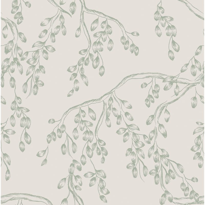 Laura Ashley Rainham Willow Sage Wallpaper