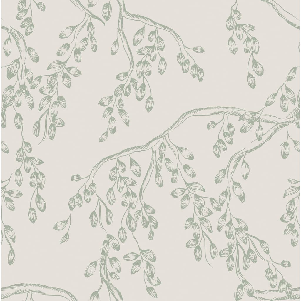 Laura Ashley Rainham Willow Sage Wallpaper