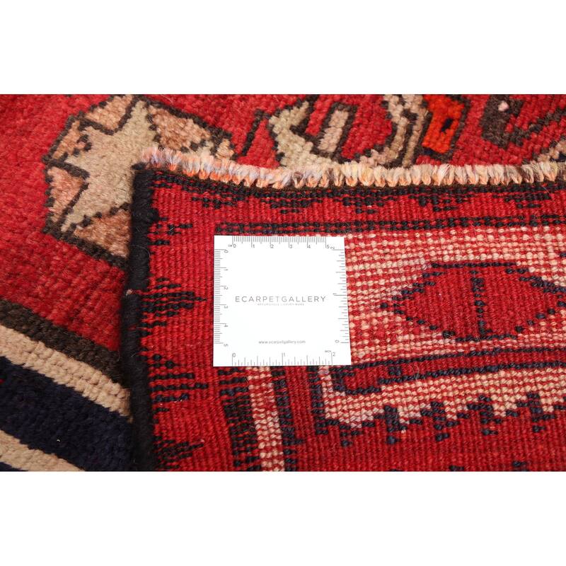 ECARPETGALLERY Hand-knotted Melis Vintage Red Wool Rug - 4'9 x 6'4