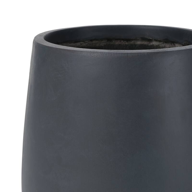 Lightweight Round MGO Outdoor Planter Set-3 Sizes (15.6"/10.74"/7.3"),Large Outdoor Indoor Flower Pots with Drainage Hole