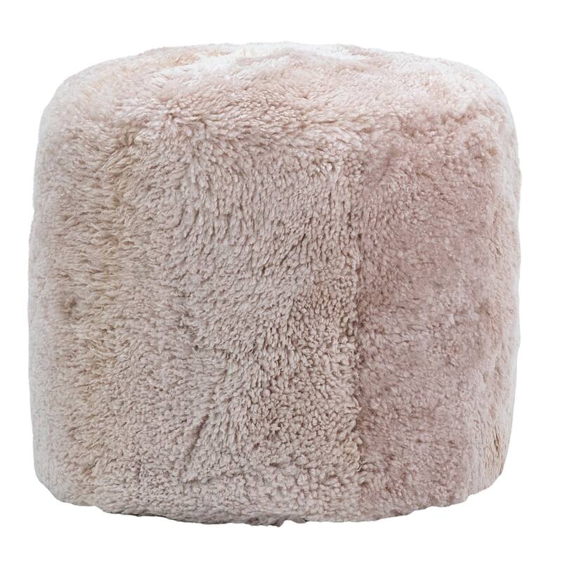Sheila Sheep Fur Upholstered Pouf