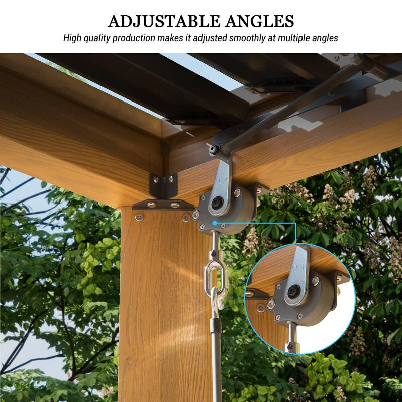 10 x 10 ft Aluminum Louvered Pergola with Adjustable Roof