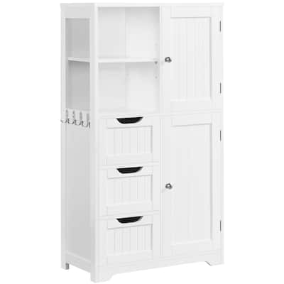 Yaheetech Bathroom Storage Cabinet With Open Compartments Freestanding Floor Cabinet, White - N/A