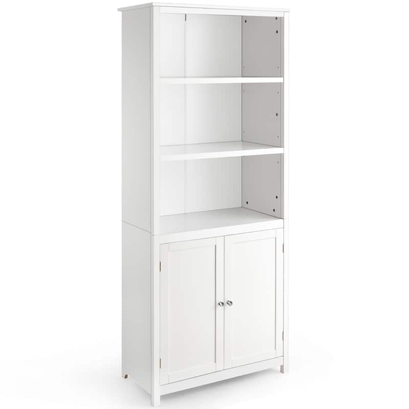 Costway Bookcase Shelving Storage Wooden Cabinet Unit Standing