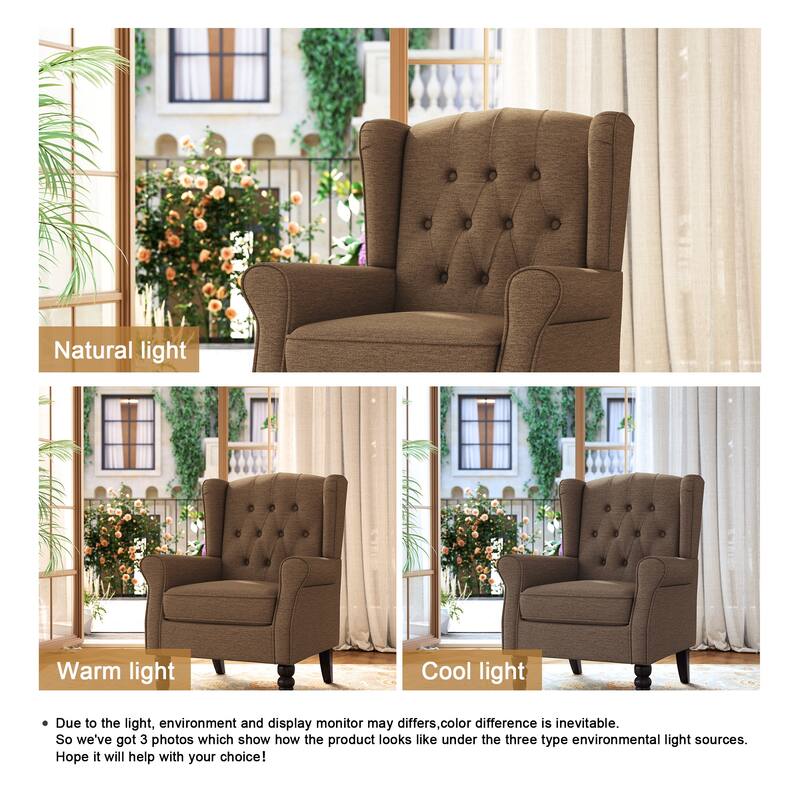Modern Classic Button Tufted Accent Chair Upholstered Armchair