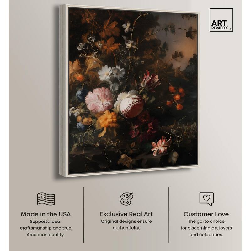 Shadowed Petal Secrets I Canvas by Art Remedy