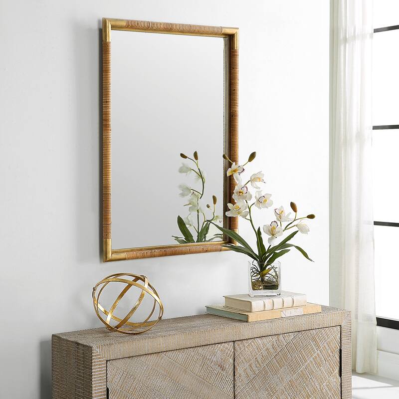 Uttermost 09934 Kampar 21-3/4"W x 31-1/2"H Rectangular Beveled Accent